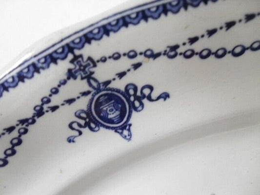PIATTO ANTICO DA PORTATA IN CERAMICA - VECCHIO VASSOIO INGLESE KEELING & CO Ceramiche e Porcellane