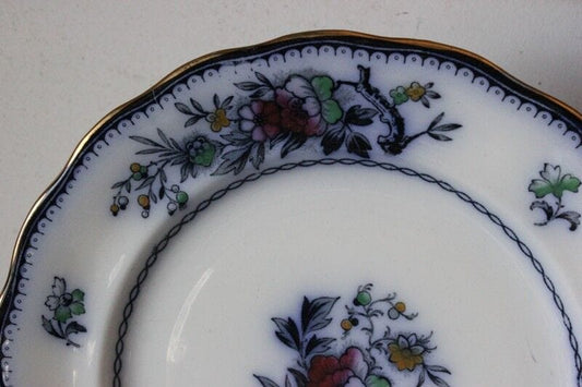 PIATTO ANTICO INGLESE DA COLLEZIONE IN CERAMICA VECCHIO PIATTO DECORO BLU Ceramiche e Porcellane