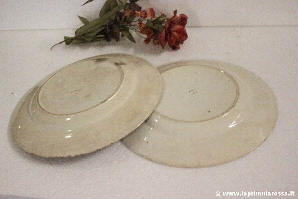 PIATTO ANTICO INGLESE IN CERAMICA TERRAGLIA ANTIQUE MINTON B B NEW STONE PLATE Ceramiche e Porcellane