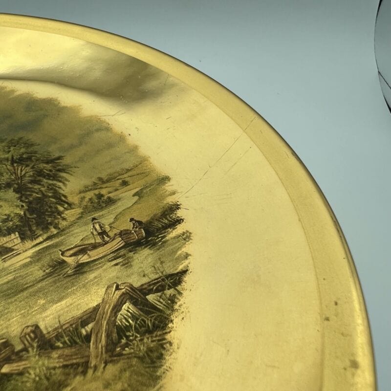 Piatto vintage decorativo in porcellana Bavaria oro zecchino da collezione Art 1 Ceramiche e Porcellane