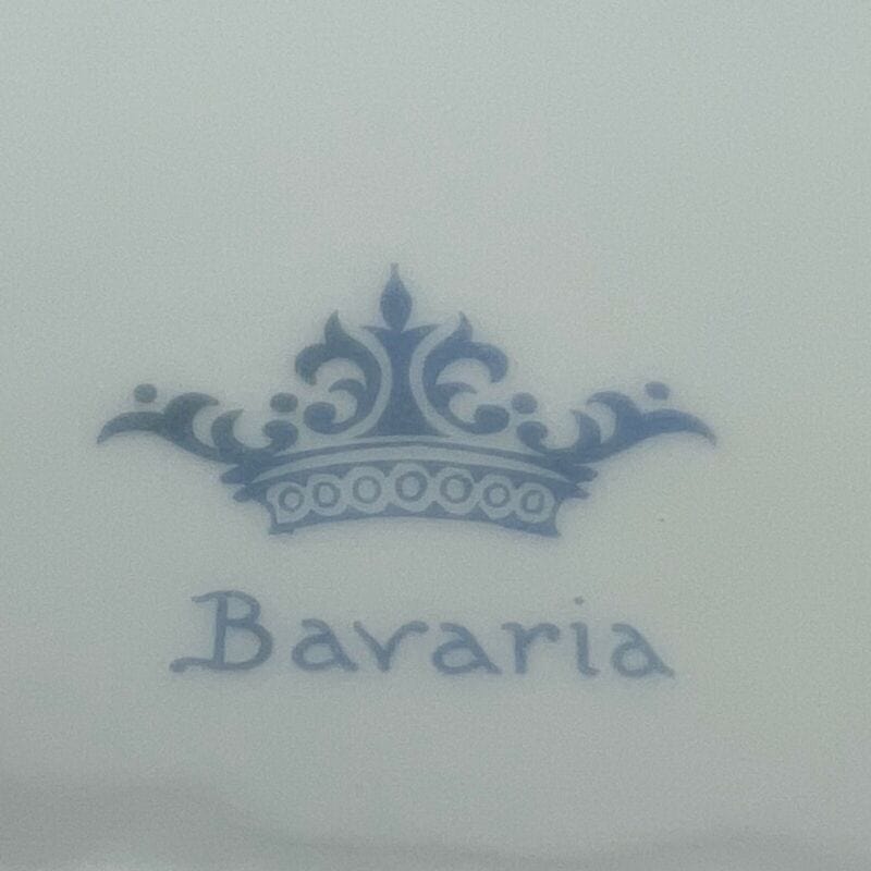 Piatto vintage decorativo in porcellana Bavaria oro zecchino da collezione Art 1 Ceramiche e Porcellane