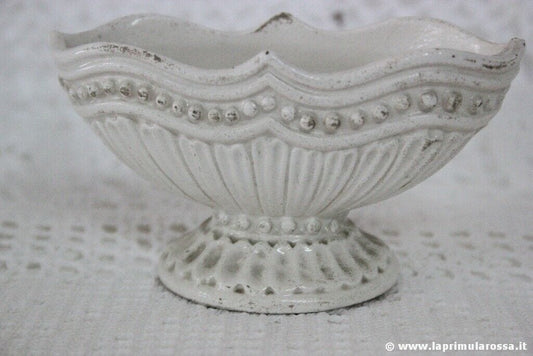 PICCOLA ALZATINA VINTAGE IN CERAMICA h cm 5 BOMBONIERA TUPINI ROMA Ceramiche e Porcellane