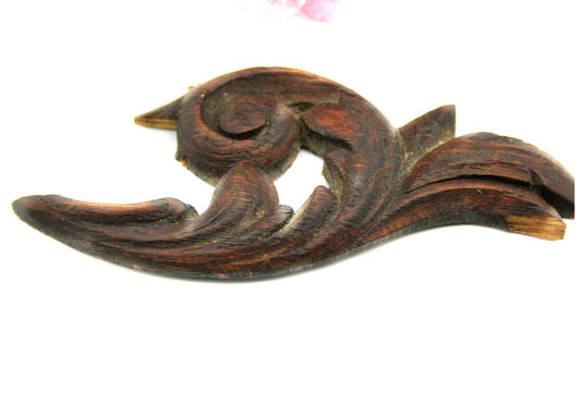 PICCOLO FREGIO ANTICO IN LEGNO INTAGLIO EPOCA 800 ACCESSORI PER RESTAURO Restauro