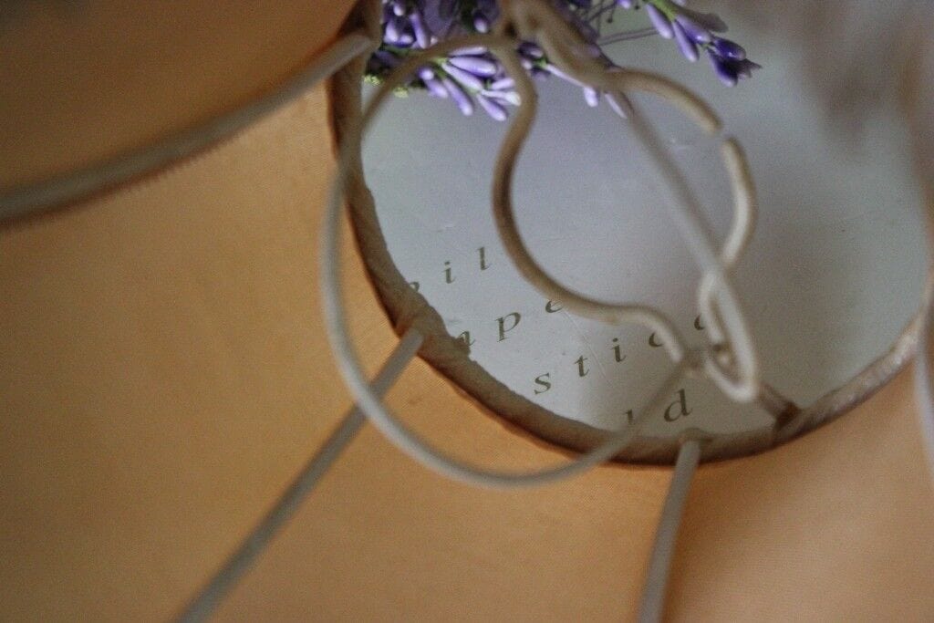 PICCOLO PARALUME VINTAGE IN STOFFA H 13 cm PER APPLIQUE O ABAT JOUR Lampade Appliques