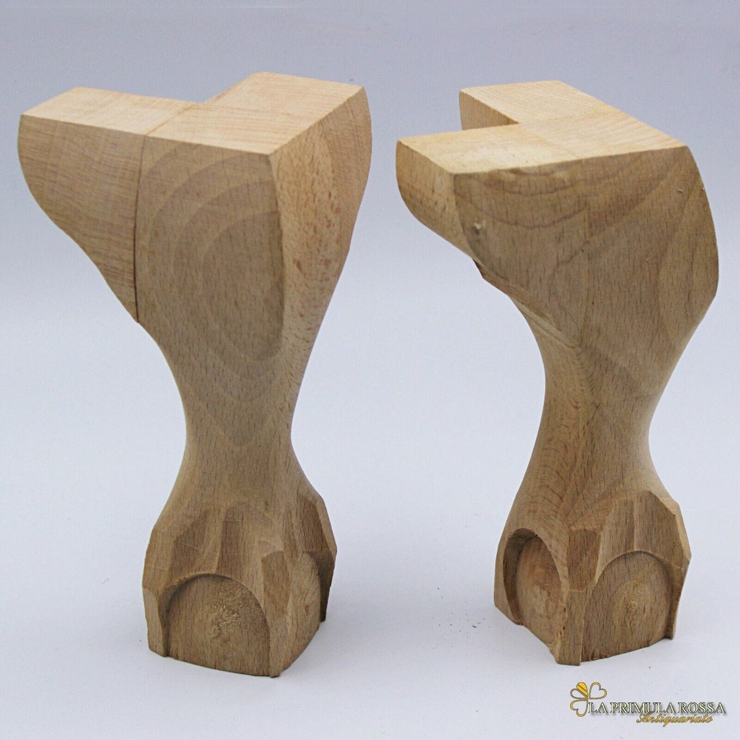 Piedi gambe in legno per restauro vetrina pouf sgabello ricambi mobili antichi Restauro