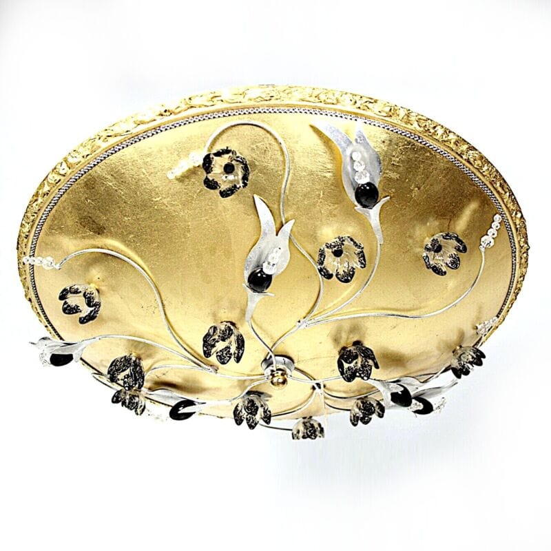 PLAFONIERA VINTAGE PLACCATA ORO MM LAMPADARI art. 6865 MADE IN ITALY LAMPADARIO Lampade Appliques