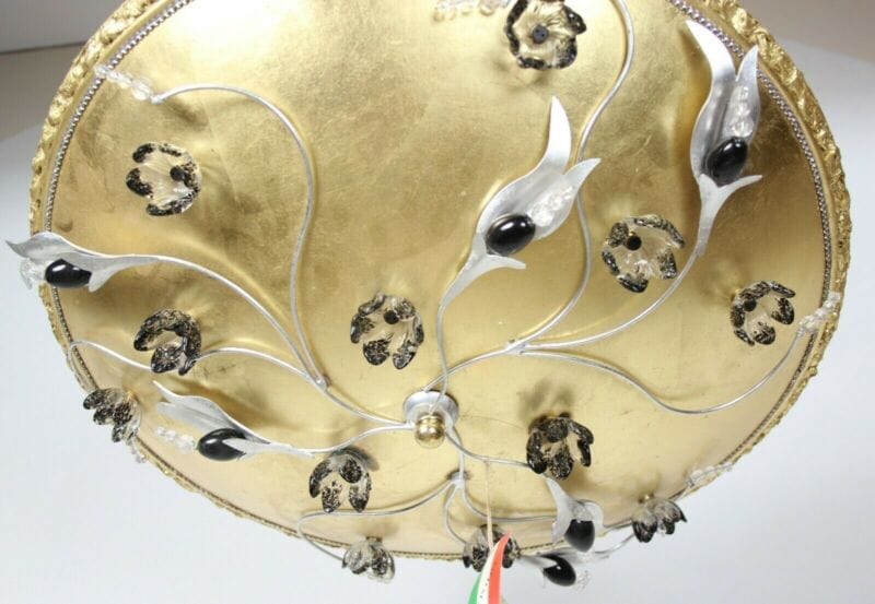 PLAFONIERA VINTAGE PLACCATA ORO MM LAMPADARI art. 6865 MADE IN ITALY LAMPADARIO Lampade Appliques