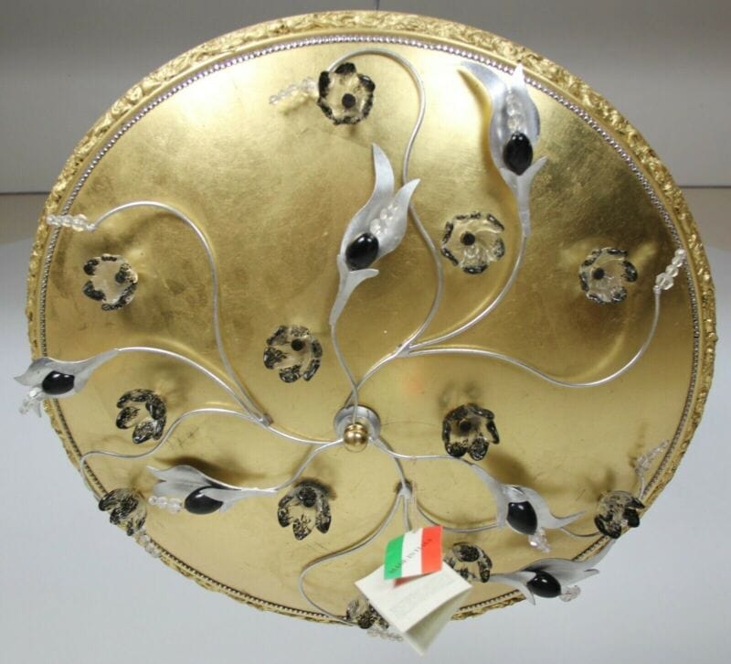 PLAFONIERA VINTAGE PLACCATA ORO MM LAMPADARI art. 6865 MADE IN ITALY LAMPADARIO Lampade Appliques