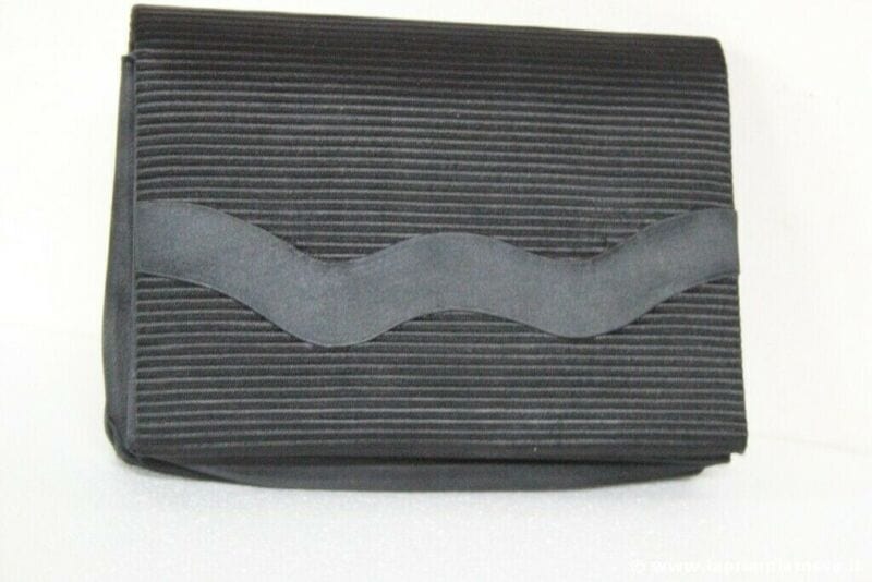 POCHETTE D'EPOCA IN STOFFA MADE IN ITALY CLUTCH VINTAGE IN RASO NERO Other