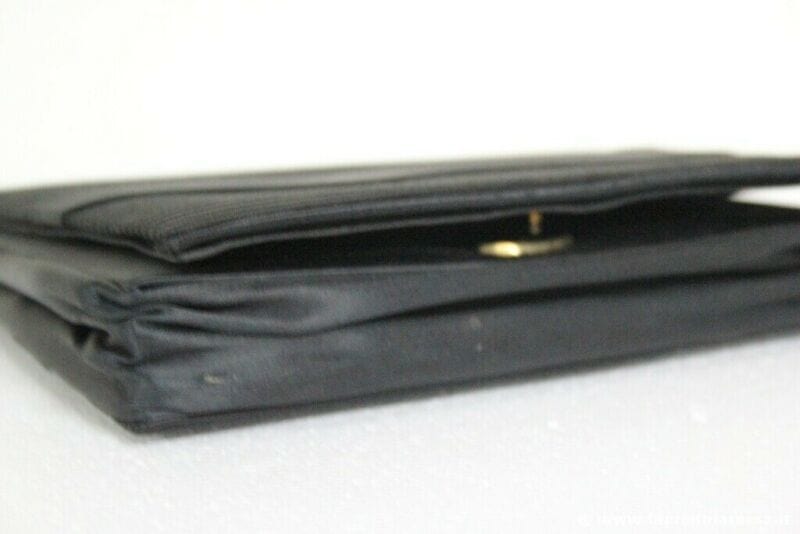 POCHETTE D'EPOCA IN STOFFA MADE IN ITALY CLUTCH VINTAGE IN RASO NERO Other