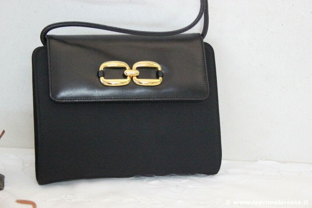 POCHETTE VINTAGE CARBOTTI PELLE E TESSUTO DESIGNER VINTAGE CLUTCH MADE IN ITALY Borse Scialli & Foulard