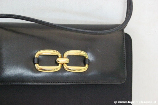 POCHETTE VINTAGE CARBOTTI PELLE E TESSUTO DESIGNER VINTAGE CLUTCH MADE IN ITALY Borse Scialli & Foulard