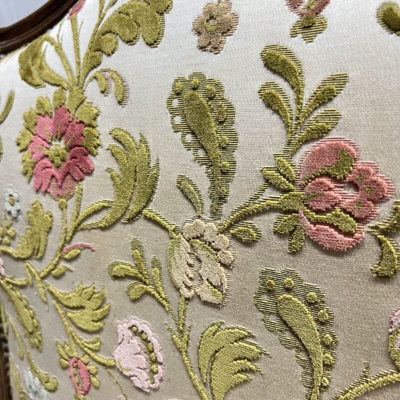 Poltrona Bergere Antica usata vintage sedia imbottita con braccioli da salotto Arredamento