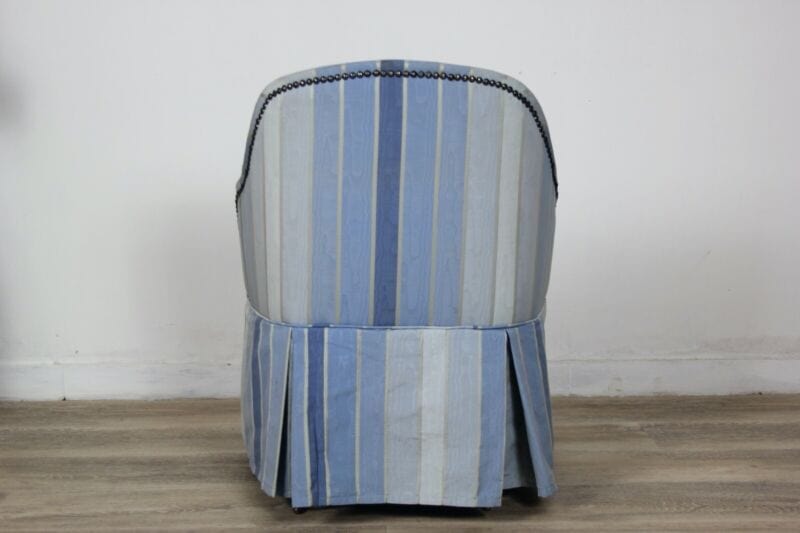 Poltrona vintage anni 50 poltroncina per camera da letto azzurro sedia imbottita Arredamento