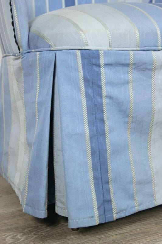 Poltrona vintage anni 50 poltroncina per camera da letto azzurro sedia imbottita Arredamento