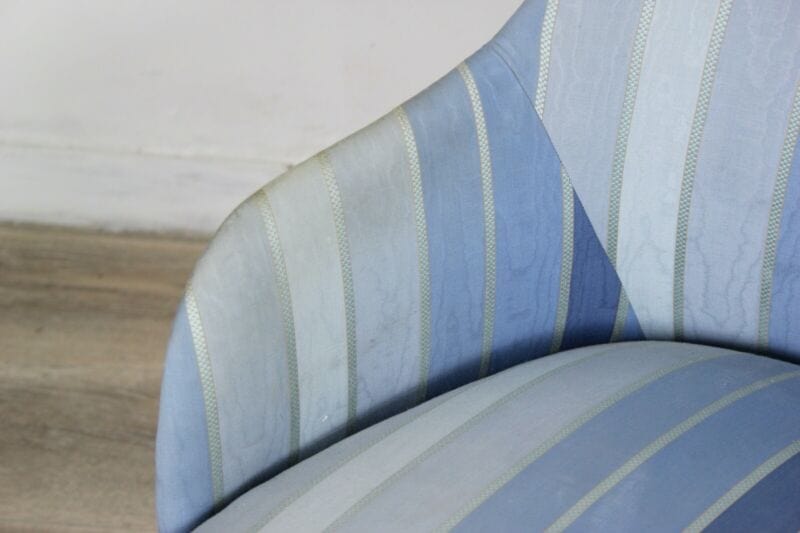 Poltrona vintage anni 50 poltroncina per camera da letto azzurro sedia imbottita Arredamento