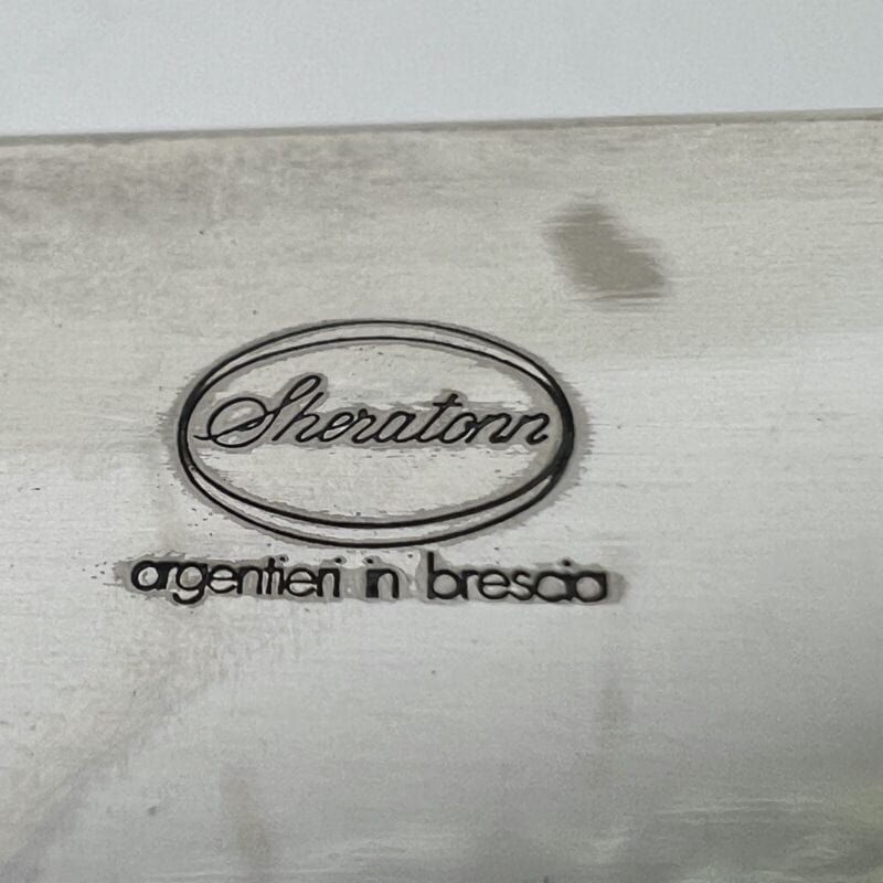 Porta biglietti fogli post-it in argento silver plated da scrivania tavolo Silver plated sheffield style