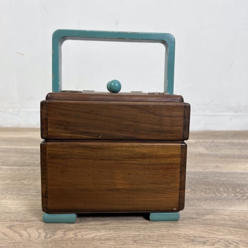 Porta lavoro vintage in legno cassetta scatola bauletto da per cucito anni 50 60 Attrezzi e Strumenti