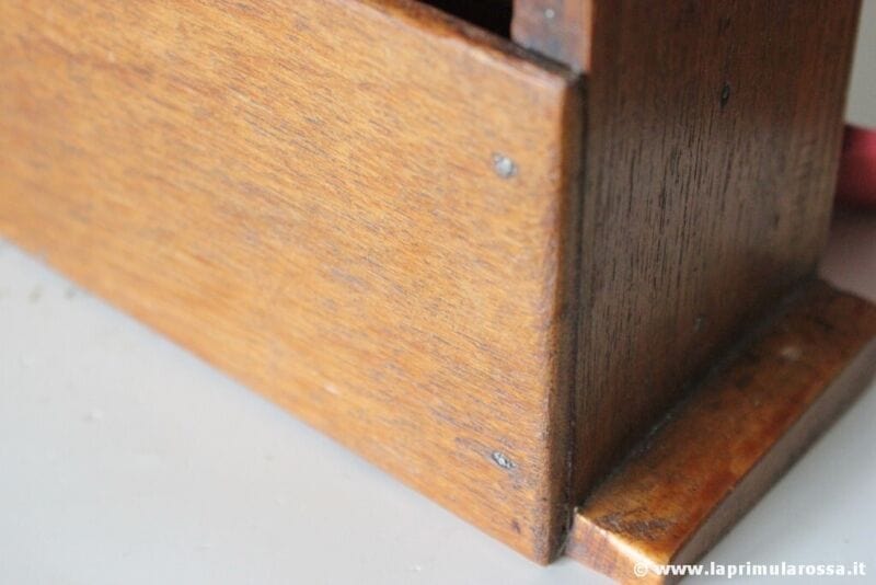 PORTALETTERE D'EPOCA IN LEGNO - VECCHIO PORTACORRISPONDENZA H CM 20 PORTAPOSTA Complementi d'arredo
