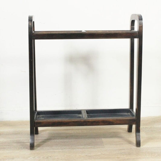 Portaombrelli antico in legno e ferro inglese porta ombrelli bastoni vintage Complementi d'arredo