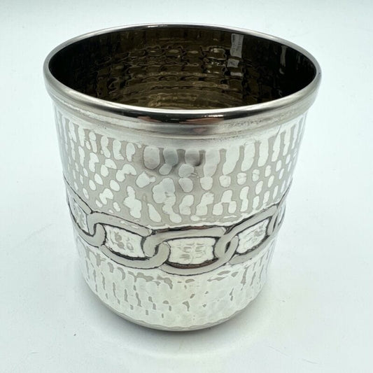 Portapenne da scrivania in argento silver plated stile antico bicchiere CALEGARO Sheffield & Argento