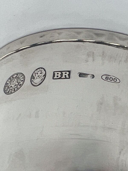 Portapenne da Scrivania vintage in Argento 800 stile antico bicchiere Uva Foglie Sheffield & Argento