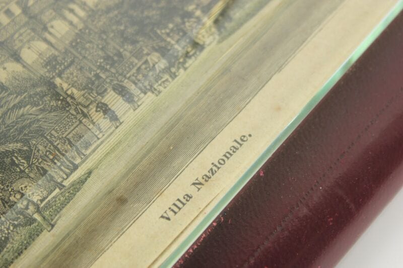 Portapenne stiloforo da scrivania in pelle cuoio rettangolare vintage anni 70 Complementi d'arredo