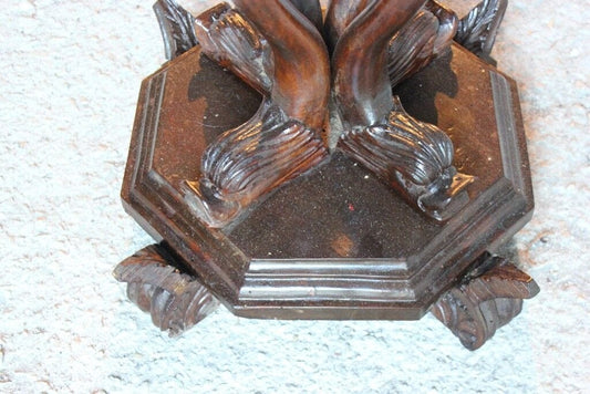 PORTAPIANTA IN LEGNO A CESTELLO H 69cm - PORTAVASO A DOGHE EPOCA '800 FIORIERIA Arredamento