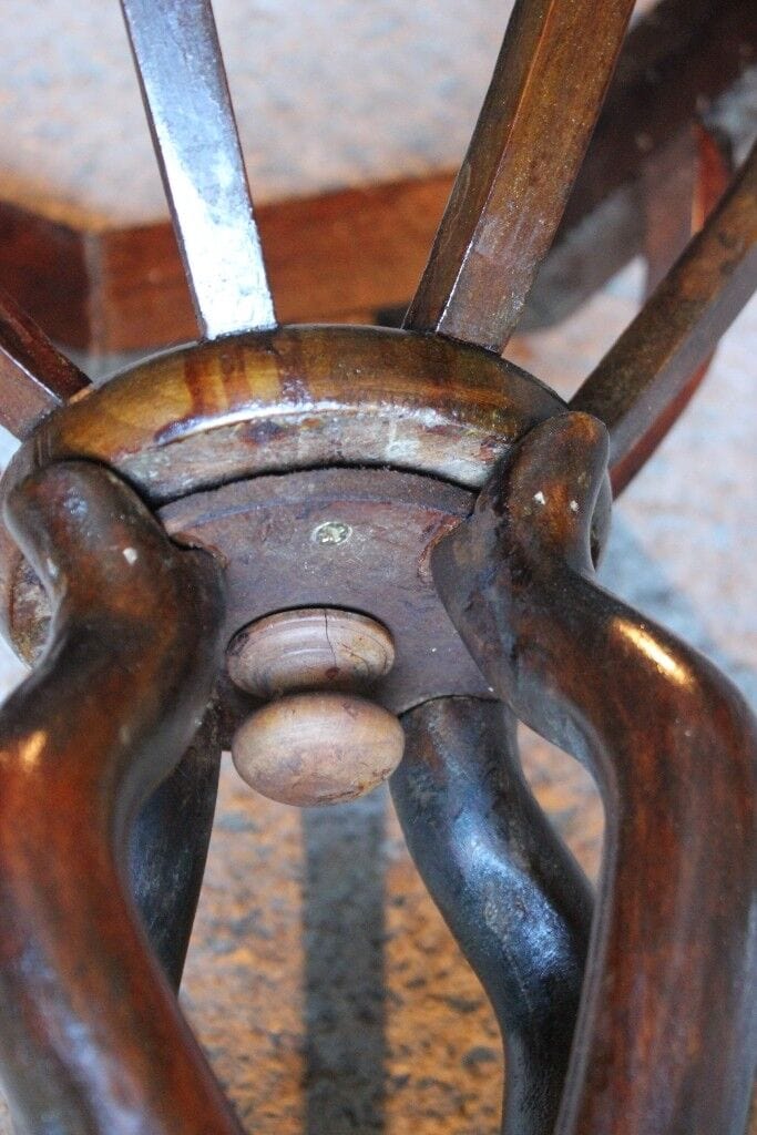 PORTAPIANTA IN LEGNO A CESTELLO H 69cm - PORTAVASO A DOGHE EPOCA '800 FIORIERIA Arredamento