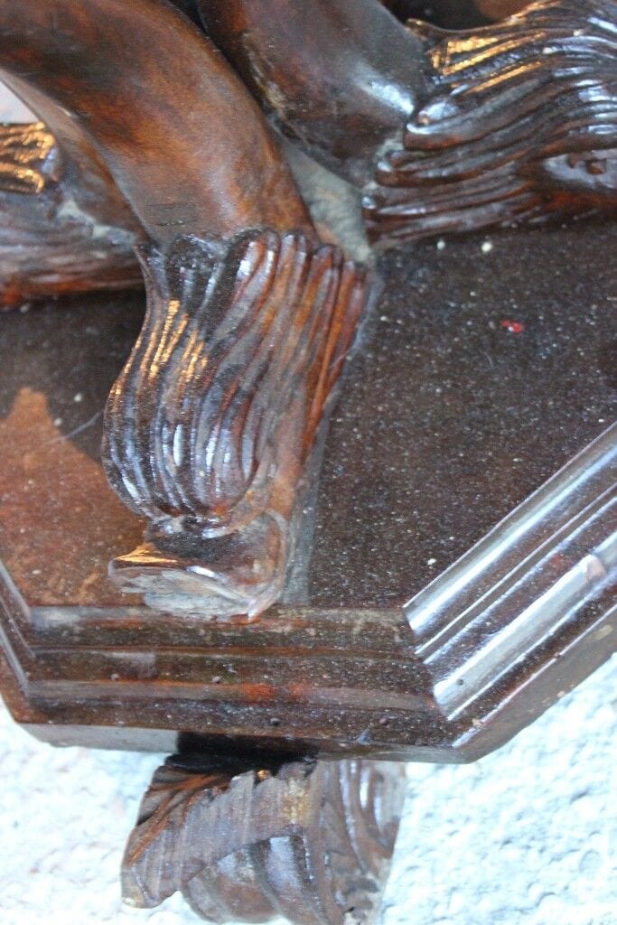 PORTAPIANTA IN LEGNO A CESTELLO H 69cm - PORTAVASO A DOGHE EPOCA '800 FIORIERIA Arredamento
