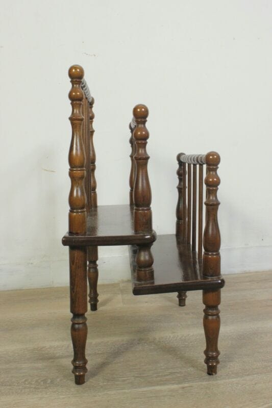 Portariviste vintage anni 70 in legno Canterbury da terra antico porta giornali Complementi d'arredo