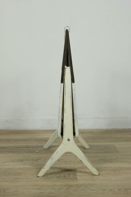 Portariviste vintage shabby chic in legno pieghevole porta giornali da terra Complementi d'arredo