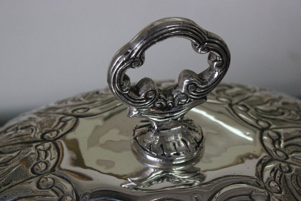 PORTAVIVANDE IN SHEFFIELD h 30 VIVANDIERA IN SILVER PLATE DOME CUPOLA Kg 3,100 Silver plated sheffield style