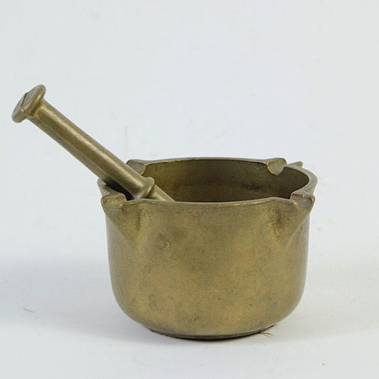 Posacenere in ottone vintage mortaio con pestello portacenere stile antico Oggetti per fumatori