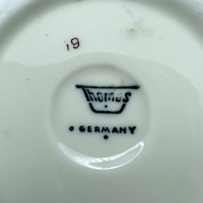 Potiche d'epoca in porcellana Bavaria vaso vintage decoro con rose fiori e oro Ceramiche e Porcellane