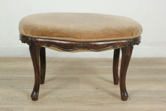 POUFF POUF POGGIAPIEDI SGABELLO PANCHETTA IMBOTTITA TAVOLINO ANTICO IN LEGNO Arredamento