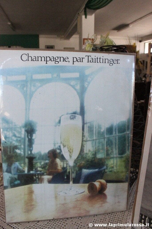 PUBBLICITA CARTECEA VINTAGE CHAMPAGE PAR TAITTINGER COGNAC HENNESSY ADVERTISING Pubblicità vintage