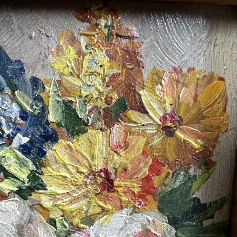 Quadro antico dipinto a olio su tavola quadretto cornice oro stile barocco 900 Quadri