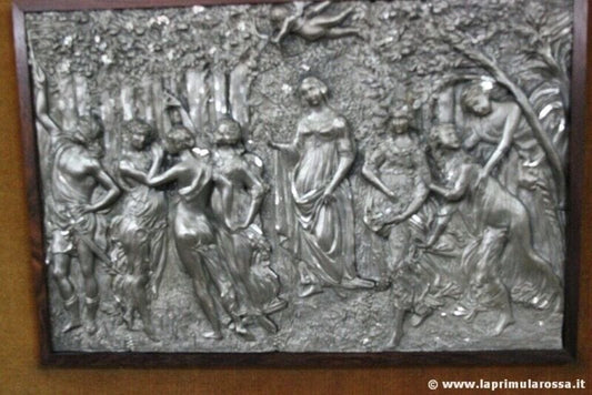 QUADRO BASSORILIEVO VINTAGE IN PELTRO ARTISTA MAURIZIO TREZZA BAS RELIEF PEWTER Stampe e Incisioni
