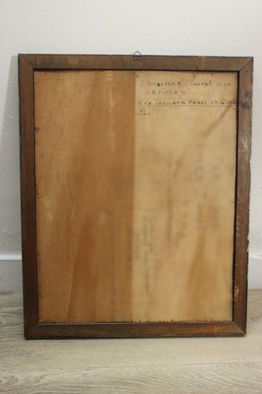 Quadro dipinto Ritratto antico uomo olio su tavola in legno con cornice signore Stampe e Incisioni