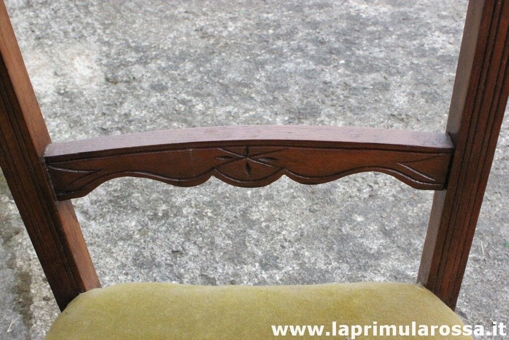 QUATTRO SEDIE ANTICHE IN LEGNO MASSELLO - SEDIA INGLESE VITTORIANA Arredamento
