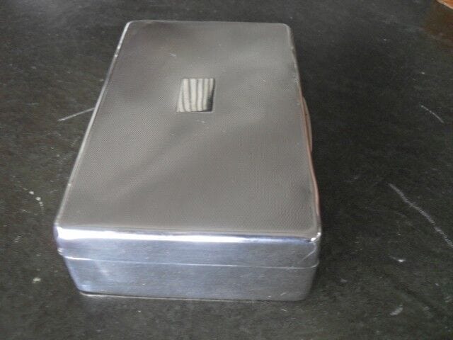 SCATOLA ANTICA IN ARGENTO PORTASIGARETTE ANNO 1938  VINTAGE SILVER STERLING BOX Sheffield & Argento