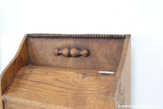 SCATOLA ANTICA IN LEGNO DA SCRIVANIA PORTAOGGETTI VINTAGE OAK WOODEN BOX Scatole in legno