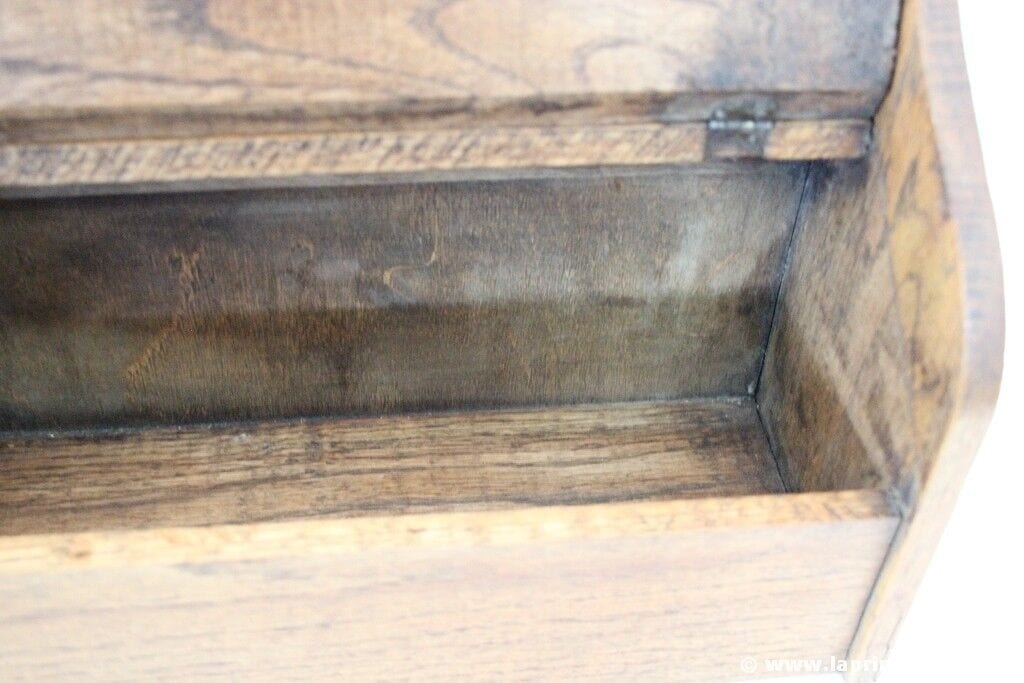 SCATOLA ANTICA IN LEGNO DA SCRIVANIA PORTAOGGETTI VINTAGE OAK WOODEN BOX Scatole in legno