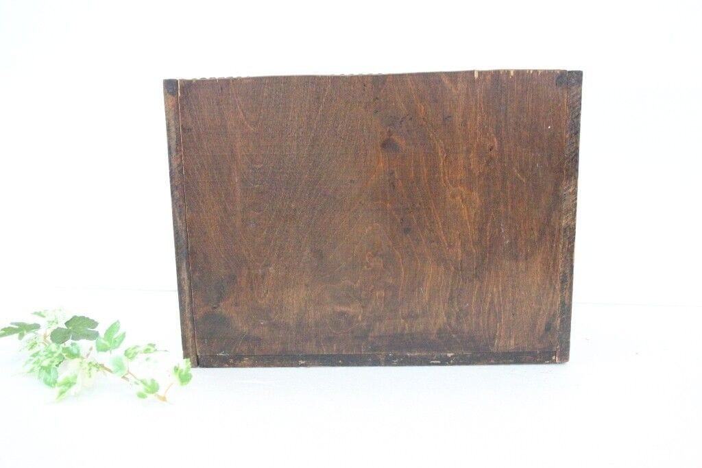 SCATOLA ANTICA IN LEGNO DA SCRIVANIA PORTAOGGETTI VINTAGE OAK WOODEN BOX Scatole in legno