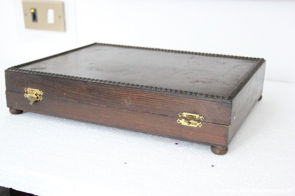 SCATOLA ANTICA IN LEGNO PORTAPOSATE ANNI 30 - VINTAGE WOODEN BOX Scatole in legno