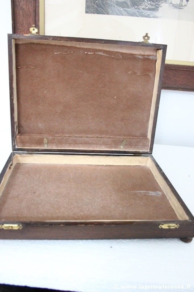 SCATOLA ANTICA IN LEGNO PORTAPOSATE ANNI 30 - VINTAGE WOODEN BOX Scatole in legno