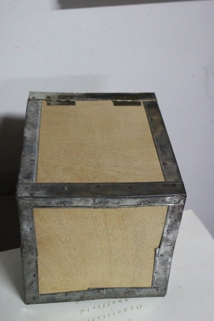 SCATOLA DA TE' IN LEGNO VINTAGE DARJEELING WOODEN TEA BOX CADDY TEA CHEST h 21 Complementi d'arredo