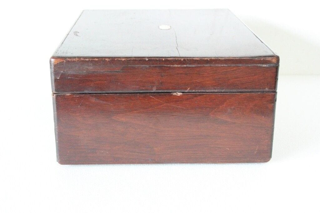 SCATOLA INGLESE EPOCA 800 IN LEGNO DI PALISSANDRO ANTIQUE VICTORIAN WOODEN BOX Scatole in legno