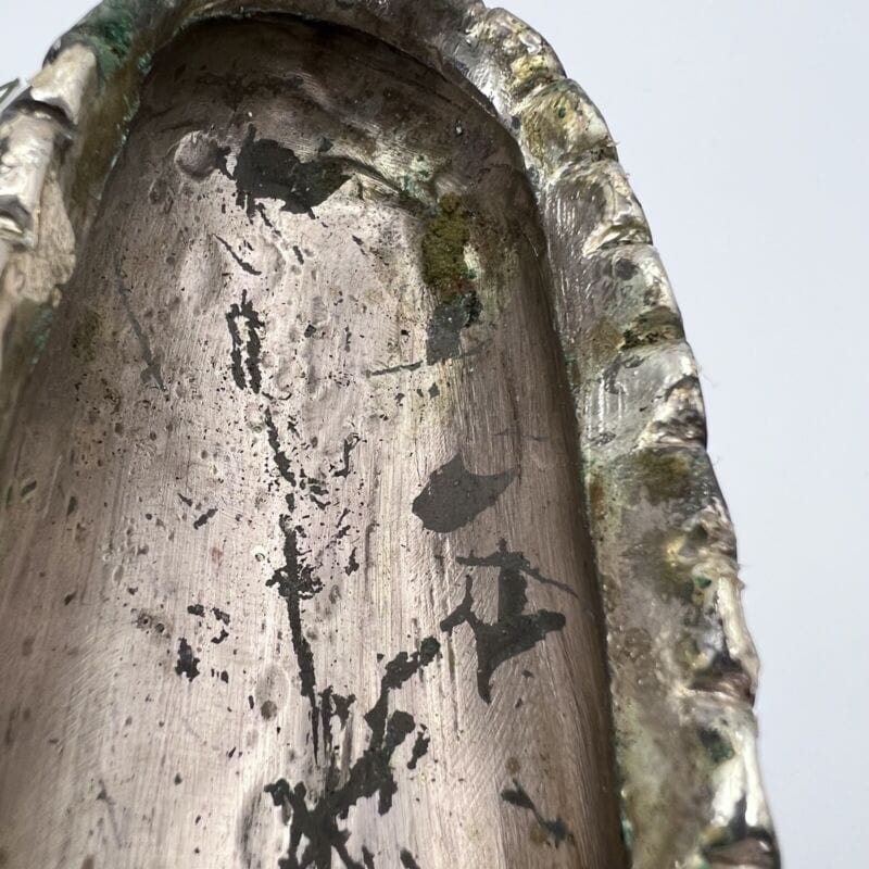 Scatola Portagioie Argentata vintage scatola lavorata a cestino placcata Argento Ceramiche e Porcellane